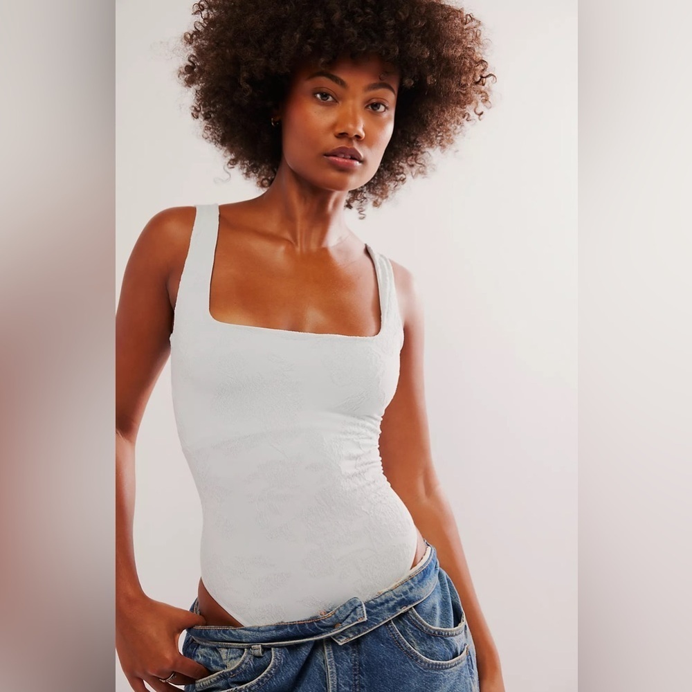 Free people send love seamless bodysuit light blue